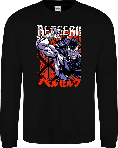 Guts Berserker Rage - berserk, guts, berserker armor, dark anime, sword warrior, manga art, dark fantasy, anime battle - Sweatshirt