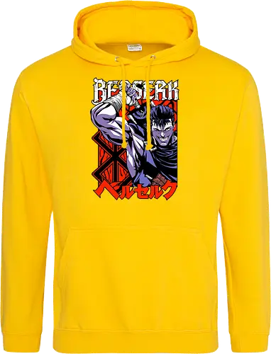 Guts Berserker Rage - berserk, guts, berserker armor, dark anime, sword warrior, manga art, dark fantasy, anime battle - Standard Hoodie