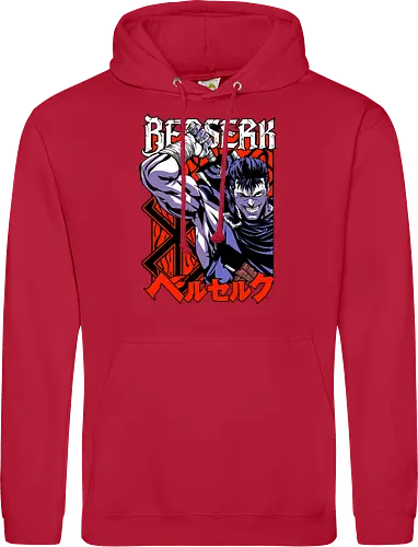 Guts Berserker Rage - berserk, guts, berserker armor, dark anime, sword warrior, manga art, dark fantasy, anime battle - Standard Hoodie