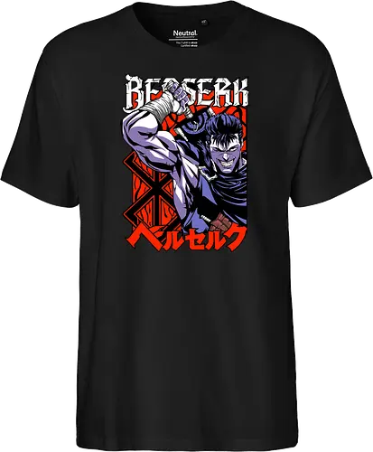 Guts Berserker Rage - berserk, guts, berserker armor, dark anime, sword warrior, manga art, dark fantasy, anime battle - Fairtrade T-Shirt