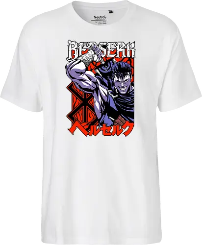 Guts Berserker Rage - berserk, guts, berserker armor, dark anime, sword warrior, manga art, dark fantasy, anime battle - Fairtrade T-Shirt
