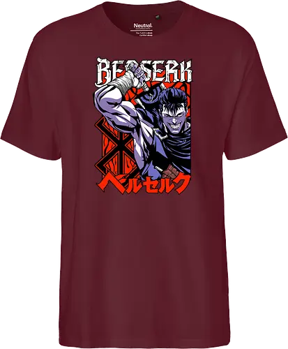 Guts Berserker Rage - berserk, guts, berserker armor, dark anime, sword warrior, manga art, dark fantasy, anime battle - Fairtrade T-Shirt