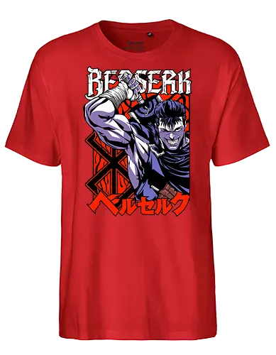 Guts Berserker Rage - berserk, guts, berserker armor, dark anime, sword warrior, manga art, dark fantasy, anime battle - Fairtrade T-Shirt