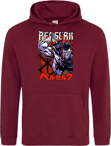 Guts Berserker Rage - berserk, guts, berserker armor, dark anime, sword warrior, manga art, dark fantasy, anime battle - Standard Hoodie