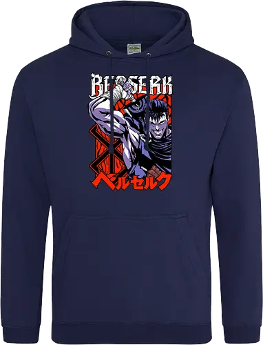 Guts Berserker Rage - berserk, guts, berserker armor, dark anime, sword warrior, manga art, dark fantasy, anime battle - Standard Hoodie