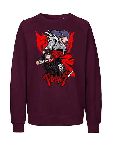 Guts vs Griffith Fate Clash - berserk, guts, griffith, anime rivalry, dark fantasy, manga scene, epic battle, anime aesthetic - Fairtrade Sweatshirt