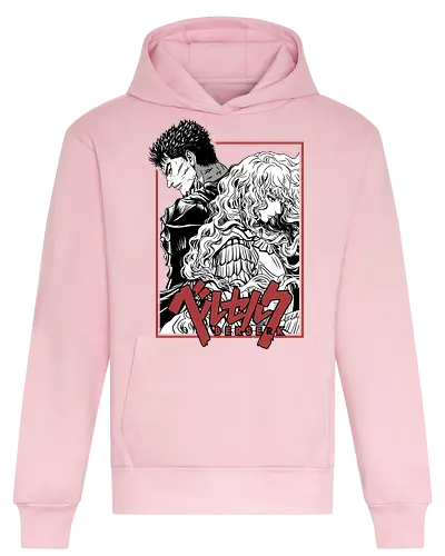 Guts & Griffith Twisted Fate - berserk, guts, griffith, anime rivalry, dark fantasy, manga scene, tragic bond, seinen anime - Heavyweight Hoodie