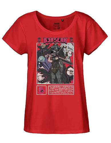 Berserk Dark Journey - berserk, anime group, manga story, dark fantasy, epic journey, seinen anime, character lineup, anime art - Fairtrade Girl Shirt