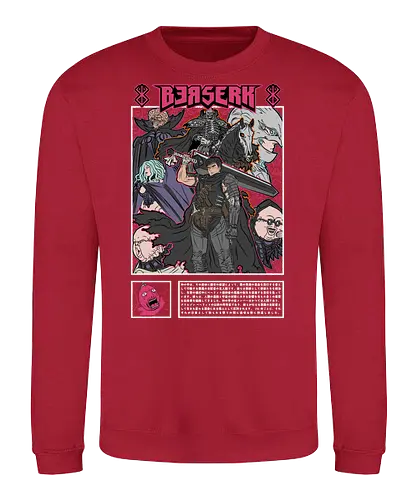 Berserk Dark Journey - berserk, anime group, manga story, dark fantasy, epic journey, seinen anime, character lineup, anime art - Sweatshirt