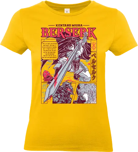Dragonslayer Strike - berserk, guts, giant sword, dragonslayer, anime warrior, dark fantasy, manga art, battle scene - Standard T-Shirt (Frauen)