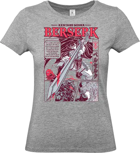 Dragonslayer Strike - berserk, guts, giant sword, dragonslayer, anime warrior, dark fantasy, manga art, battle scene - Standard T-Shirt (Frauen)