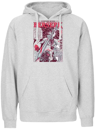 Dragonslayer Strike - berserk, guts, giant sword, dragonslayer, anime warrior, dark fantasy, manga art, battle scene - Fairtrade Hoodie