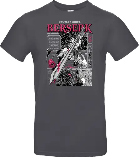 Eternal Struggle - berserk, guts, manga panel, dark anime, struggle theme, sword warrior, seinen manga, anime art - Standard T-Shirt