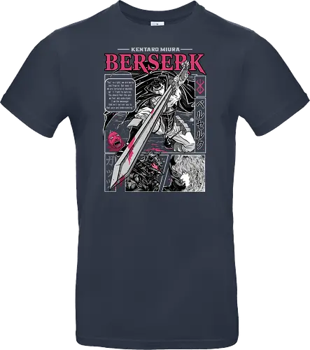 Eternal Struggle - berserk, guts, manga panel, dark anime, struggle theme, sword warrior, seinen manga, anime art - Standard T-Shirt