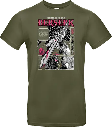 Eternal Struggle - berserk, guts, manga panel, dark anime, struggle theme, sword warrior, seinen manga, anime art - Standard T-Shirt