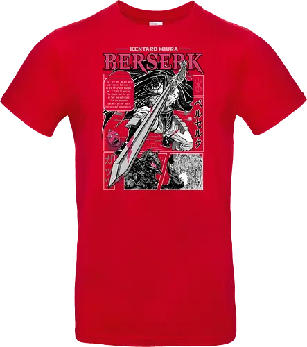 Eternal Struggle - berserk, guts, manga panel, dark anime, struggle theme, sword warrior, seinen manga, anime art - Standard T-Shirt
