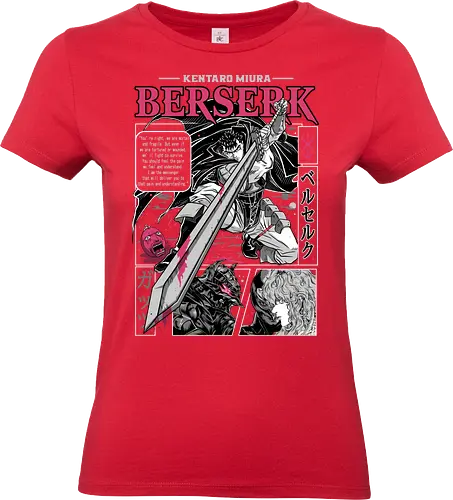 Eternal Struggle - berserk, guts, manga panel, dark anime, struggle theme, sword warrior, seinen manga, anime art - Standard T-Shirt (Frauen)