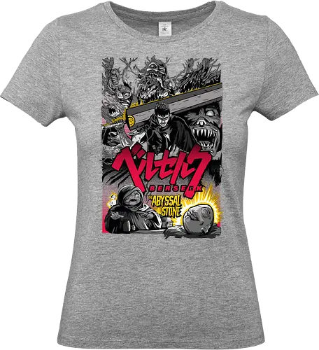 Berserk Abyssal War - berserk, dark creatures, anime battle, horror fantasy, manga art, chaos scene, seinen anime, epic fight - Standard T-Shirt (Frauen)