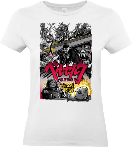 Berserk Abyssal War - berserk, dark creatures, anime battle, horror fantasy, manga art, chaos scene, seinen anime, epic fight - Standard T-Shirt (Frauen)