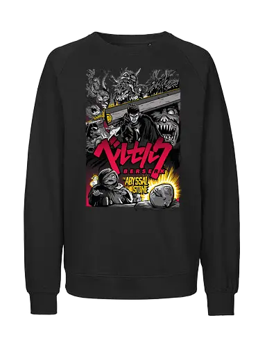 Berserk Abyssal War - berserk, dark creatures, anime battle, horror fantasy, manga art, chaos scene, seinen anime, epic fight - Fairtrade Sweatshirt