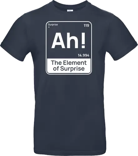 Lustiges Chemie-Design – Element der Überraschung „Ah“ Geek Humor