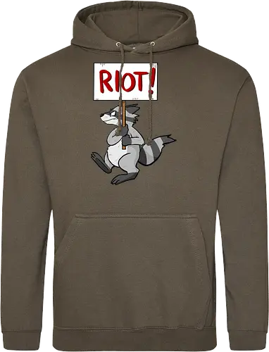 Riot Raccoon Neu - Raccoon, Waschbär, Demo - Standard Hoodie