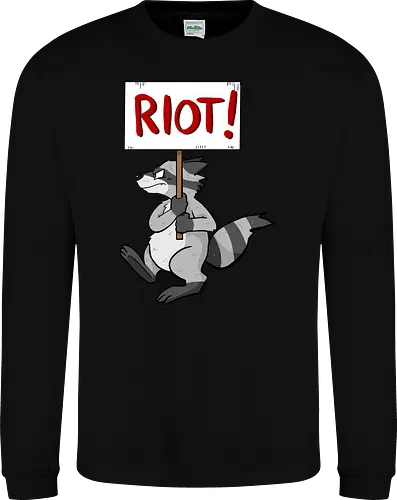 Riot Raccoon Neu - Raccoon, Waschbär, Demo - Sweatshirt