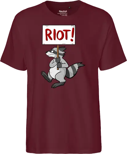 Riot Raccoon Neu - Raccoon, Waschbär, Demo - Fairtrade T-Shirt