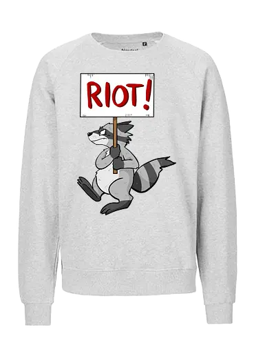 Riot Raccoon Neu - Raccoon, Waschbär, Demo - Fairtrade Sweatshirt