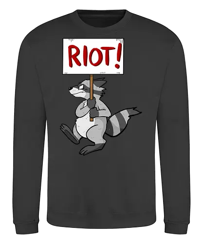 Riot Raccoon Neu - Raccoon, Waschbär, Demo - Sweatshirt
