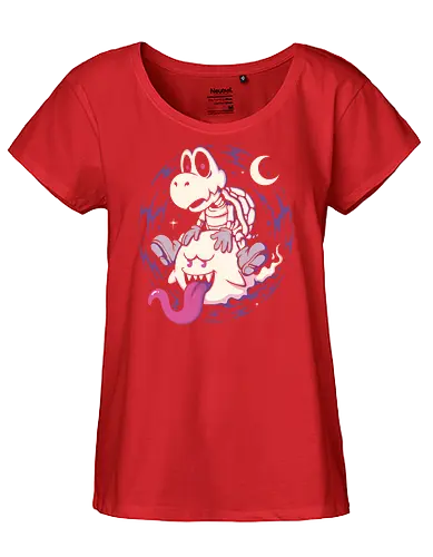 Ghost Ride Buddies - ghost, spooky, halloween, horror, game, gamer, cute, kawaii, creepy, boo, retro, arcade, geek, nerd, dark, cartoon, fun, character, pop, alt - Fairtrade Girl Shirt