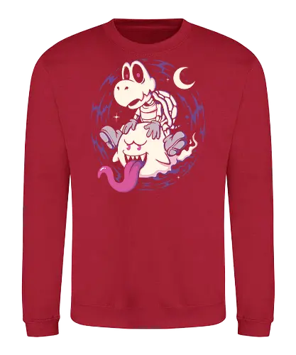 Ghost Ride Buddies - ghost, spooky, halloween, horror, game, gamer, cute, kawaii, creepy, boo, retro, arcade, geek, nerd, dark, cartoon, fun, character, pop, alt - Sweatshirt