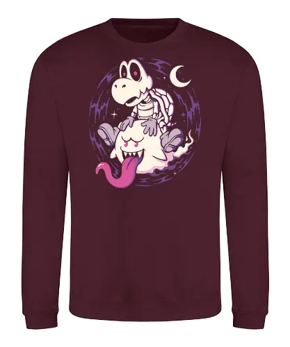 Ghost Ride Buddies - ghost, spooky, halloween, horror, game, gamer, cute, kawaii, creepy, boo, retro, arcade, geek, nerd, dark, cartoon, fun, character, pop, alt - Sweatshirt