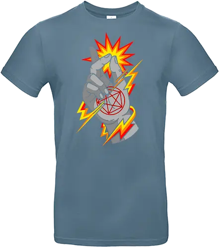 Snap of the Occult: Elemental Magic - Occult pentagram, magic snap, arcane energy, esoteric art, witchy aesthetic, supernatural graphic, dark magic symbol, gothic streetwear, comic book magic, mystical hand sign - Standard T-Shirt