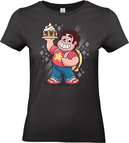 Pfannkuchen Together Breakfast - Steven Universe Kunst, Steven Quartz Universe, Together Breakfast Pfannkuchen, Geek Kleidung, Rebecca Sugar, Crystal Gems, Edelstein Mensch Hybrid, Rose Quartz Stern, Popkultur Animation, Kawaii Streetwear, Geek Geschenk, Steven Universe Shirt, Cartoon Network, Cartoon Nostalgie, moderne Animation - Standard T-Shirt (Frauen)