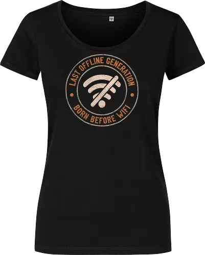 Last Offline Generation - koalatees, koala, koalastudio, offline, wifi, nostalgia, retro, vintage, sarcasm, introvert, old school, millennial, funny, badge, adult - Damen T-Shirt
