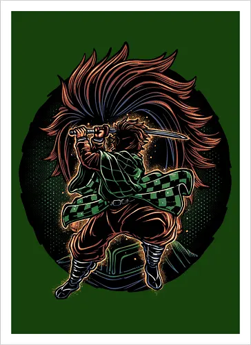 Slay All Demons - Anime, Manga, Japanese, slayer, demon, animated, animation, TV series, adventure - Kunstdruck
