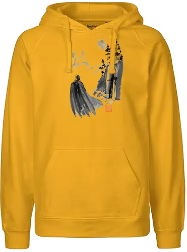 lost - mountain, sumie, japan, moon, space ship - Fairtrade Hoodie