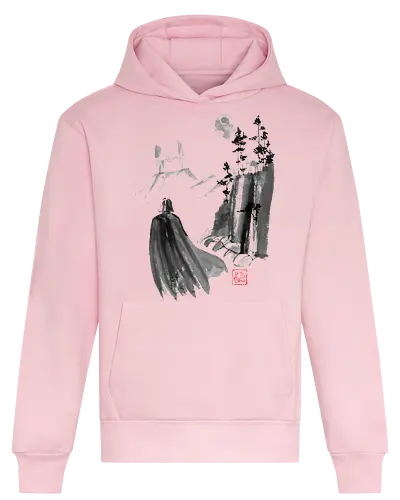 lost - mountain, sumie, japan, moon, space ship - Heavyweight Hoodie