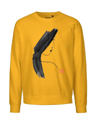 woman profile - woman, sumie, japan - Fairtrade Sweatshirt