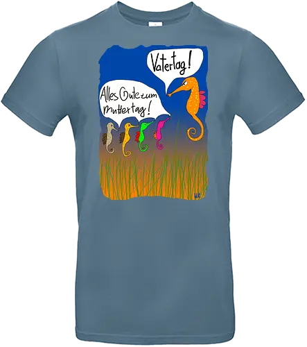 Vatertag - Muttertag, Vatertag, Biologie, Seepferdchen, Meer - Standard T-Shirt