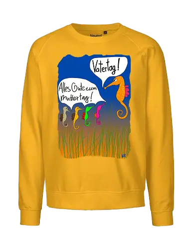 Vatertag - Muttertag, Vatertag, Biologie, Seepferdchen, Meer - Fairtrade Sweatshirt