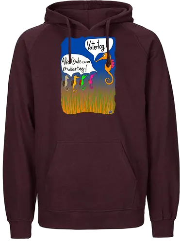 Vatertag - Muttertag, Vatertag, Biologie, Seepferdchen, Meer - Fairtrade Hoodie