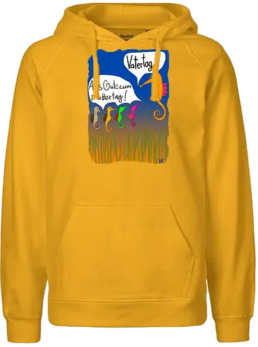 Vatertag - Muttertag, Vatertag, Biologie, Seepferdchen, Meer - Fairtrade Hoodie