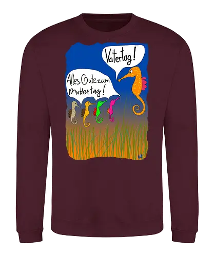 Vatertag - Muttertag, Vatertag, Biologie, Seepferdchen, Meer - Sweatshirt