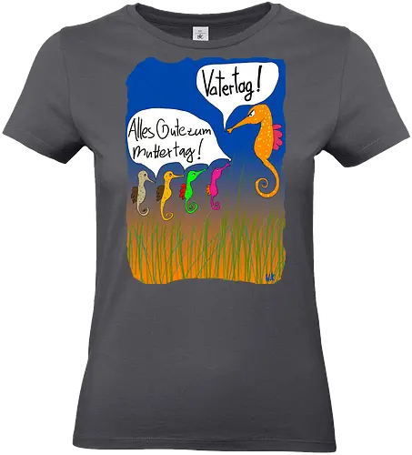 Vatertag - Muttertag, Vatertag, Biologie, Seepferdchen, Meer - Standard T-Shirt (Frauen)