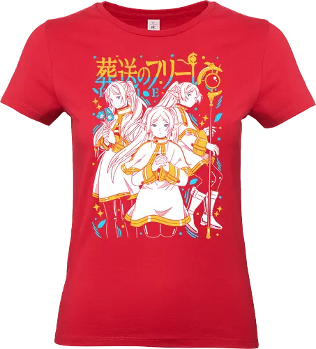 Timeless Elf - frieren, elf mage, fantasy anime, magic user, adventure anime, calm character, anime aesthetic, peaceful vibe - Standard T-Shirt (Frauen)