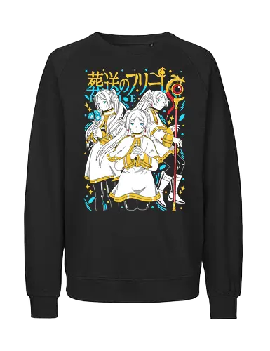 Timeless Elf - frieren, elf mage, fantasy anime, magic user, adventure anime, calm character, anime aesthetic, peaceful vibe - Fairtrade Sweatshirt