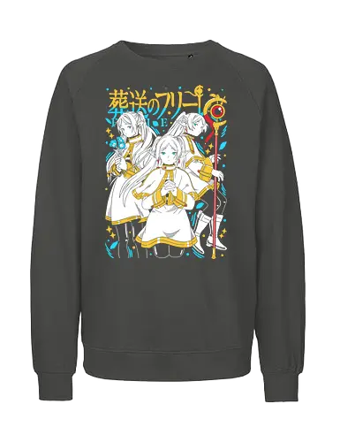 Timeless Elf - frieren, elf mage, fantasy anime, magic user, adventure anime, calm character, anime aesthetic, peaceful vibe - Fairtrade Sweatshirt