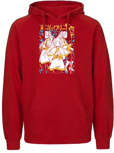 Timeless Elf - frieren, elf mage, fantasy anime, magic user, adventure anime, calm character, anime aesthetic, peaceful vibe - Fairtrade Hoodie